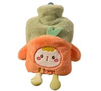 Gvblkq Bolsa de agua caliente de felpa, calentador de manos de dibujos animados, bolsa de agua caliente de felpa, calentador de pies seguro, bolsa de calentamiento de invierno, bolsa de agua caliente