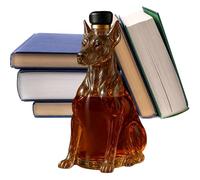 Gvblkq Carafe, Bourbon Beverage Holder, Glass Vessel, Artistic Dog Figure Design, Kitchen Dining Display Item, Transparent 350 ml Size for Wedding Holiday Man Cave