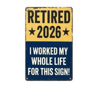 Gvblkq Cartel Jubilado,Decoración De Pared Graciosa,Cartel Decorativo de Pared - Para Familia Amigos Colegas Madres Fiesta Hogar Salón Dormitorio Estudio Tocador Cabecera