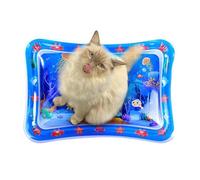 Gvblkq Cat Water Mat, Interactive Pet Toy, Thickened Cat Toys with Marine Design, Cool and Comfortable Play Mat for Small Animals, Fun Cooling Accessory for Cats, 8.66x7.87x0.39 Inches