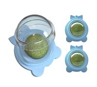 Gvblkq Catnip Balls Wall, Lick-Safe Silvervine Rotating Toy, Teeth Cleaning Chew Ball for Cats, Healthy Interactive Entertainment, Stress-Relief Snack for Kittens and Adult Cats