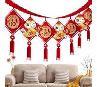 Gvblkq China Año Nuevo Garland 2025 Lunar New Year Snake Decorations 2025 Snake Year Garland Chinese New Year Ornaments Lucky Snake Year Decor Lunar New Year 2025 Garland New Year Snake Ornaments 20