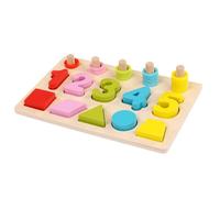 Gvblkq Color Matching Board, Wooden Number Puzzle, Wood Material, Educational Toddler Sensory Toy, Preschool Learning Activity, Training Game For Kids 3+, 22.5x15x5cm