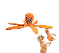 Gvblkq Comfortable Octopus Dog Toy, Squeaky Puppy Enrichment Toys Tug of War, Plush Interactive Bite-Resistant Dog Stuff for Small, Medium, and Large Breeds, 14.17x3.94 Inches