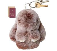 Gvblkq Cute Stuffed Rabbit - Decorative Toy, Fuzzy Keychain Clip with Pastel Fabric Finish, Whimsical Handbag Decoration, Ideal for Women Girls Female Birthday Christmas Gift
