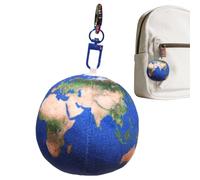 Gvblkq Decoración del Solar | Colgante de 7,5 centímetros de felpa del solar | Réplica de planeta peluche,para bolsos monederos joyas carteras mochilas mujeres hombres niñas, Tierra