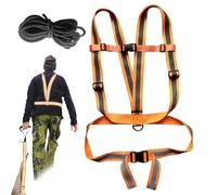 Gvblkq Deer Pull Rope, Heavy Duty Deer Traction Strap, Reflective Drag Sled, Hunting Harness, Durable Drag Strap, Ideal for Deer Hunters, Deer Hunting Harness, Reflective Deer Pull Rope, Heavy Duty Tr