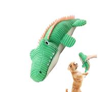 Gvblkq Dog Plush Toy - Puppy Crocodile Squeaky Plush Doll, Sturdy Interactive Soft Chewers Stuffed Animal for Teething Medium Small Large Dogs, Fun Pet Accessory for Playtime Training