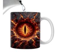 Gvblkq Dragon Eyes Mug, Ceramic Beverage Cup for Coffee, Funny Home Desktop Decoration, 350 ml Hot and Cold Drink Cups for Tea, Cappuccinos, Matcha and Cocoa, 3.74x3.15inch