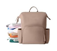 Gvblkq Durabled Nappy Bag Baby Bags, Water-Resistant PU Leather Toddler Bag, Fashionable Mommy Daypack, Unisex Travel Diaper Backpack for, 16.14x13.78x7.87 inches