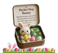 Gvblkq Easter Plush - Mini Cute Doll In A Box, Positive Toy with Card, Delivery Function, Novelty Category, Fabric Paper Piece For Family Friends Encouragement Holiday Decoration