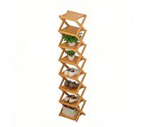 Gvblkq Estantería para Zapatos Plegable - Estante Vertical Estrecho de 8 Niveles - Zapatero para,para Recibidor, Garaje, Rincón, Estudio, Dormitorio, Hogar, Apartamento