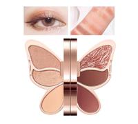 Gvblkq Eye Shadow Palette, 6 Colors Eyeshadow, Waterproof Eye Shadow, Matte Shimmer Makeup, Glitter Eye Shadow, Highly Pigmented Eyeshadow, Colorful Eye Cosmetics, Eye Makeup for Women, Glitter Make