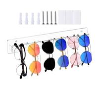 Gvblkq Eyewear Display Stand, Glasses Storage Shelf, Wall Mounted Installation, Modern Design, Optical Accessory Holder, Home Decor Small Transparent Finish Sleek Aesthetic Organizing Solution
