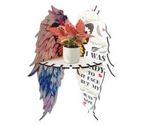 Gvblkq Floating Corner Shelf, Decorative Plant Display Rack with Angle Wings, Stylish and Space-Saving Wall Storage Shelf, Perfect for Home Decor, Ideal for Bedroom, Bathroom, Kitchen