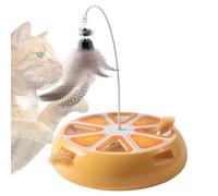 Gvblkq Flying Saucer Funny Cat Toys, Cat Spinner Toy, Kitten Toys Self-Employment Interactive Cat Turntable, Cat Exercise Toy Intelligent Smart Cat Toy for Living Room Home