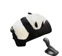 Gvblkq Gear Shift Knob Cover, Panda Anti-Slip Car Shifter Protector, Cloth Gear Shift Cover for SUVs and Cars, Cute Decorative Accessory for Automotive Interiors, Enhances Driving Comfort, 14x20 cm