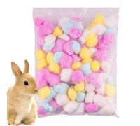 Gvblkq Hamster Cotton Balls, Small Pet Bedding, Colorful Bedding Filler, Soft Material, Warm Winter, Hamster, Chinchilla, Rabbit, 100-Count, Multi-Color, 1-Pack, Versatile Usage