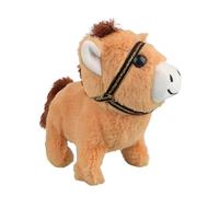 Gvblkq Horse Stuffed - Electric Toy For Kids, Moving Animal Doll, Cuddly Safe Companion, Realistic Sound & Motion Feature, Bedroom & Nursery Play, Large Size, Brown and White Pattern