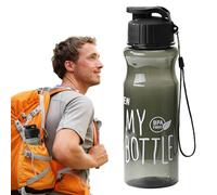 Gvblkq Hydration Jug - Large Capacity Daily Drink Container, Leak Proof Portable Design, Secure Sealing Mechanism, Outdoor Camping Fitness Accessory, Motivational Gym Running Gear, Black Half Gallon