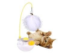 Gvblkq Interactive Cat Feather Toys, Pet Toy with Exercise Balls, Teaser Bells for Cats, Interactive Kitten Toys, Roller Tracks for Cats, Catnip for Indoor Cats, Kitten Exercise Toys, Cat Toy with B