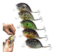 Gvblkq Juego de señuelos de pesca - Cinco piezas de señuelos artificiales portátiles - Juego de señuelos de pesca | Para ríos, lagos, aguas poco profundas, jiggen, trolls, lanzamiento, arroyos, agua