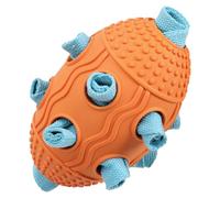 Gvblkq Juguete de fútbol para perros resistente a las mordidas, juguetes para perros para masticadores duros, juguete interactivo de fútbol para perros masticadores poderosos, fomenta las habilidades