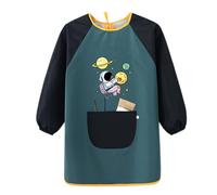 Gvblkq Kids Smock, Children Apron, Waterproof Protection Comfortable Fit Adjustable Sleeves Lightweight Design Easy Cleaning Bright Colors Soft Material, Kids Apron for Classroom, Crafting, Painting