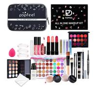 Gvblkq Kit de maquillaje para principiantes, juego de maquillaje facial completo - 27 unids/set Kit de maquillaje de viaje para mujeres - Kit de maquillaje profesional, kit completo de maquillaje, set