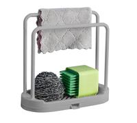 Gvblkq Kitchen Towel Rack - Countertop Cloth Drying Stand, Sink Side Rag Organizer with Removable Water Drip Tray Ventilated Vertical Holder, Ideal for Home Apartment Son Daughter Dormitory Living
