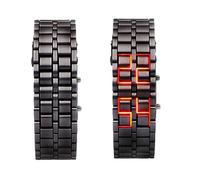 Gvblkq LED Watch, Fashion Watch, Water-Resistant Stylish Metal Creative Digital Wrist Display Bracelet, Unisex Design for Male and Female, to Sports, Outdoor Activities, Everyday Wear