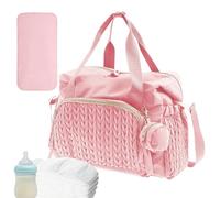 Gvblkq Lightweight Diaper Bag, Large Capacity Tote with Pacifier Case, Nylon Reusable Travel Accessories, Child Supplies for Home, Travel & On-The-Go Convenience, 17.72x9.06x11.81 Inches