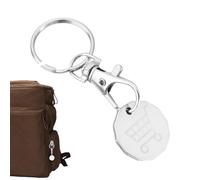 Gvblkq Llavero de moneda para carrito de la compra, pequeño dije portátil para llave, soporte de carrito de acero inoxidable, diseño compacto y ligero, ideal para niños, adultos, cumpleaños, escuela