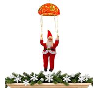 Gvblkq Luces solares de Navidad - Cadena LED de 8 modos de Papá Noel, decoraciones navideñas alimentadas al aire libre, bonita figura de pared, jardín, patio, porche, camino, fiesta, iluminación