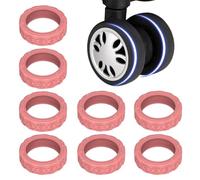Gvblkq Luggage Wheels Cover, 8 Travel Luggage Silent Protection Covers, Silicone Material Wheel Protective Case, No Noise Suitcase Roller, 5.2cm, Accessories For Smooth, Essential