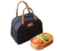 Gvblkq Lunch Bag - Insulated Leakproof Lunch Box Carrier, Large Capacity Reusable Cooler Tote, Thermal Food Storage with Waterproof Lining, Easy Carry Handle, Ideal for School Workplaces Picnic