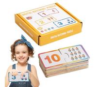 Gvblkq Matching Game, Wooden Toddler Educational Toy, Interactive Strategic Number and Color Recognition Game, Perfect for Airplane Travel, Family Fun, Classroom Learning for Kids Ages 3+ Years