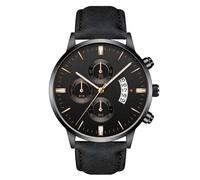 Gvblkq Men's Wrist Watches, Minimalist Leather Strap Watch for Business Travel and Daily Wear, Stylish and Functional Analog Timepiece for Men, Perfect for Office or Casual Outfits