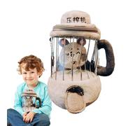 Gvblkq Mice Stuffed Toy, Animal Blender Plush Pulling Toy, Nursery Decor, Easter Basket Stuffers, Kitchen Role-Play Props, Pull-String Design, Imagination Development, 5.91x3.15 Inches