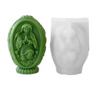Gvblkq Molde para decoración de Pascua,Molde para huevos de Pascua, de silicona 3D para hacer jabón de la Virgen María, para hacer estatuas de para de, bodas, decoración del