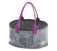 Gvblkq Music Carrying Bag, Hearing Doll Storage Suitcase, Travel-Friendly Felt Cloth Case, Extra Space for Player Set, Musical Instrument Accessory Organizer, Portable Storage for Mobile Use, violeta