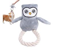 Gvblkq Owl Plush Dog Toy, Soft Squeaky Pet Toys with Durable Chew Rope, Plush Interactive and Brain-Stimulating Toy for Small, Medium, and Large Dogs Breeds, Fun and Engaging Design, 15x20cm