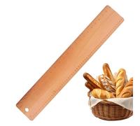 Gvblkq Pala de pan - Tabla de horno de madera de 58 cm con marca de escala, tabla reversible apta para alimentos, para panes franceses caseros, para el hogar, cocina, restaurante, panadería y