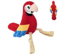 Gvblkq Parrot Squeaky Dog Toy, Chew Rope Dog Toy, Interactive Dog Toys, Stuffed Dog Chew Toy, Small Dog Squeaky Toy, Medium Dog Chew Toy, Dog Enrichment Toys, Squeaky Parrot Toy For Dogs, Rope Dog