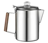 Gvblkq Percolator Coffee Pot, Vintage Coffee Maker Percolador, Portable Compact Brew Machine for Camp, Beach, Family & Friends Gatherings (Durable, Easy to Use), 6,69 x 4,84 x 7,48 pulgadas