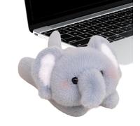 Gvblkq Plush Animal Doll - Cuddly Small Stuffed Animal Ornament, Cute Plush Bear Model for Desk Decor, Soft Mini Stuffed Toy with Keychain Loop, Living Room Bedroom Study Nursery Gift for Kids Adults