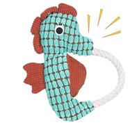 Gvblkq Plush Squeaky Dog Toys, Squeaker Sea Animal Chewing Plush, Cotton Rope Interactive Game, Pet Entertaining Doll with Crinkle Paper for Aggressive Chewers, (Set of 2)