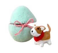 Gvblkq Plush Toys - Mini Felt Animal Dolls, Cute Egg Stuffed Decorations with Soft Craft Fabric Figures, Festive Spring Home Ornament Collection, Ideal for Kids Room Shelf Bed Couch Study