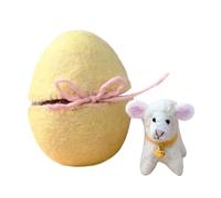 Gvblkq Plush Toys - Mini Felt Animal Dolls, Cute Egg Stuffed Decorations with Soft Craft Fabric Figures, Festive Spring Home Ornament Collection, Ideal for Kids Room Shelf Bed Couch Study