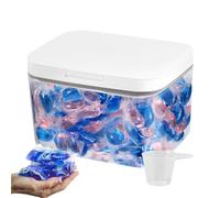 Gvblkq Pop Up Laundry Dispenser, Laundry Detergent Storage, Clear Detergent Dispenser, 2.8L Laundry Storage Box, Laundry Detergent Measuring Cup, Pop-Up Detergent Box